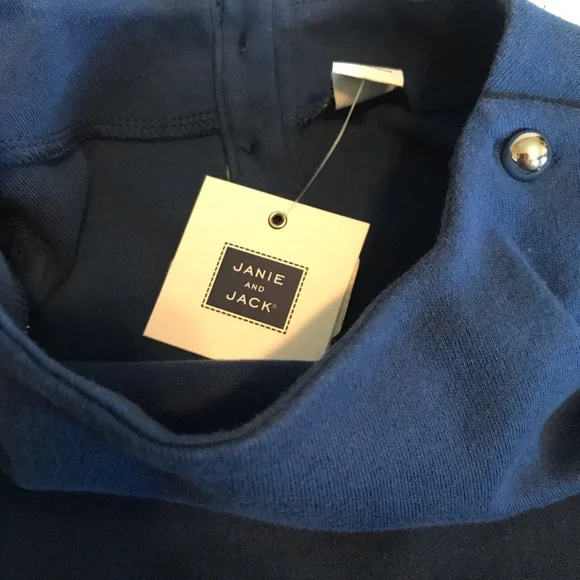 ⭐️SALE!⭐️New Janie and Jack Top 12-18M or size 3 or 5. Blue, Faux fur at bottom - Picture 5 of 5